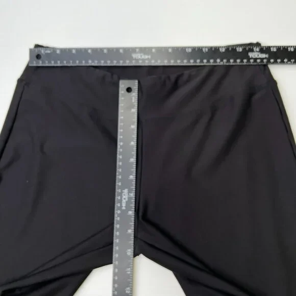 Vintage Nike Pant Women Medium Wide Leg Crop Swoosh 28x23 Gym Retro Y2K Core Ex - Picture 6 of 10